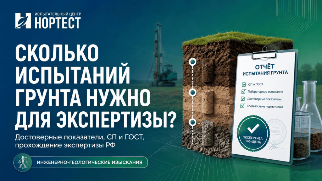 Сколько лабораторных испытаний грунта необходимо для прохождения экспертизы, и как экспертиза проверяет результаты исследований - исследование в лаборатории Нортест